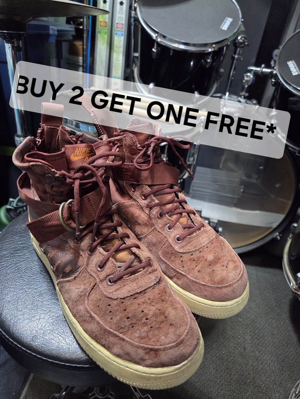 BUY 2 GET ONE FREE* Nike 6.0 Mavrk Mid 2 Rust Suede Sneakers Size 10m